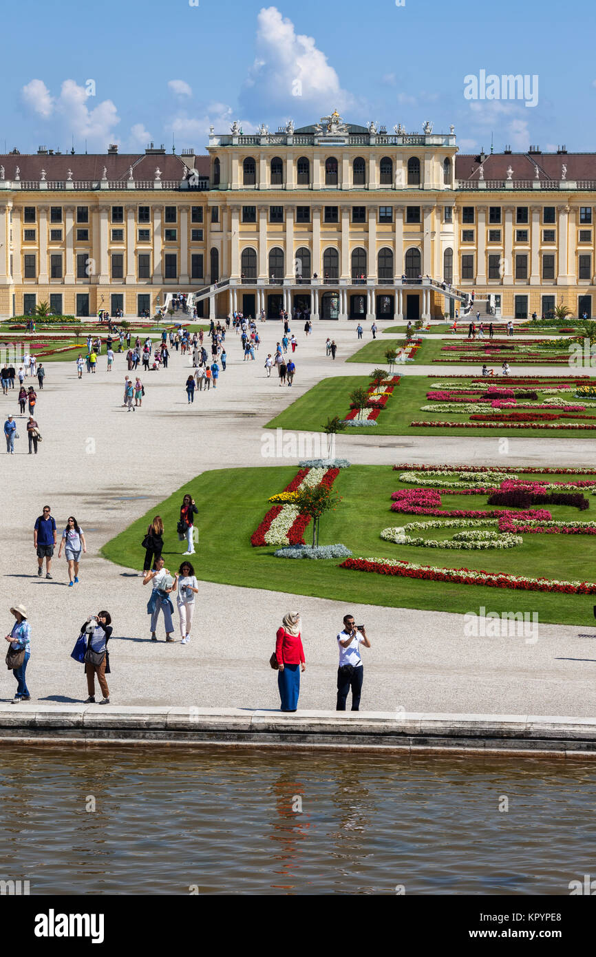 Schloss Schönbrunn, Imperial Sommer barocken Residenz und Gärten, Stadt Wien, Österreich, Europa Stockfoto