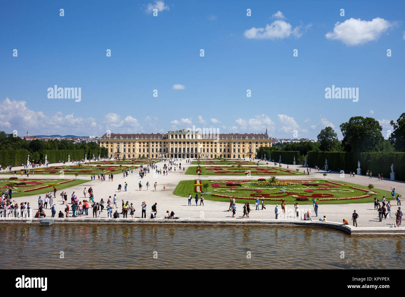Schloss Schönbrunn, Imperial Sommer barocken Residenz und Garten, Stadt Wien, Österreich, Europa Stockfoto