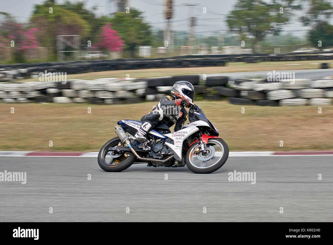 Motorsport. Motorrad Racing. Motorrad Rennen. Blur motion. Stockfoto