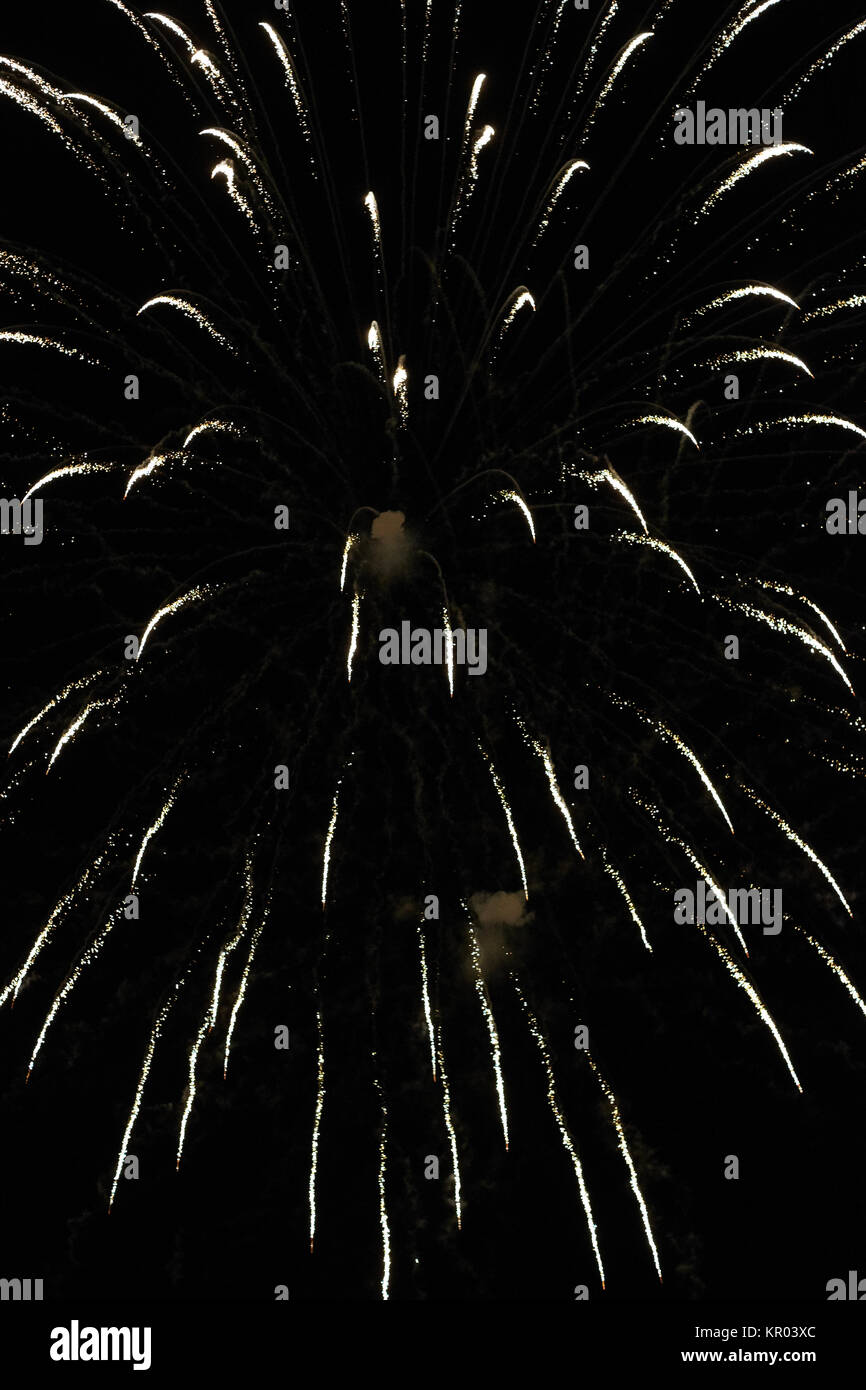 Feuerwerk in den Nachthimmel. Stockfoto