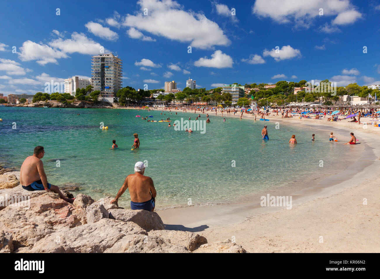 Strand von Palma Nova, Mallorca, Spanien, Europa Stockfoto