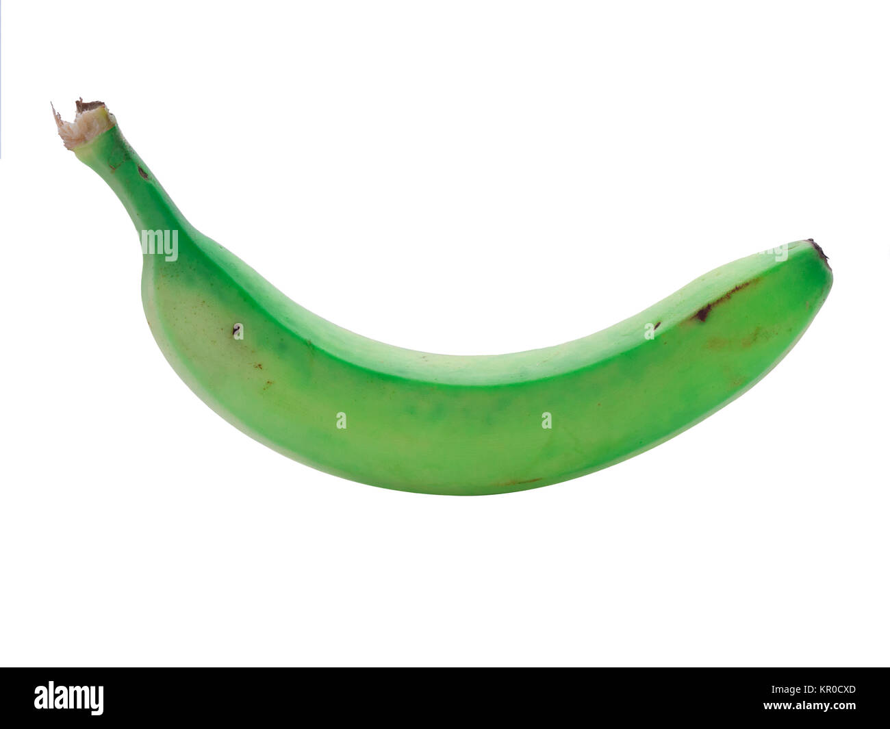 Ausgenommen Bananen grün Stockfoto