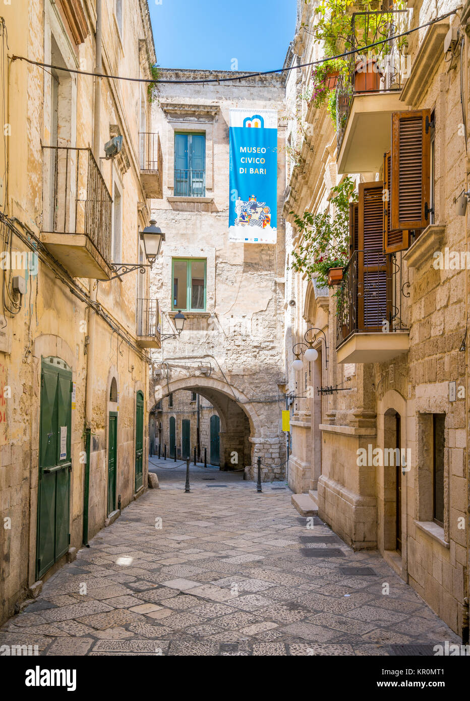 Altstadt in Bari, Apulien (Puglia), Süditalien. Stockfoto