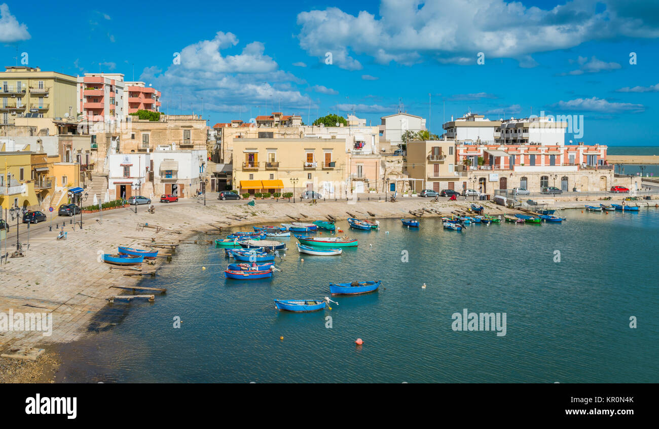 Alten Hafen in Bisceglie, Apulien, Süditalien. Stockfoto