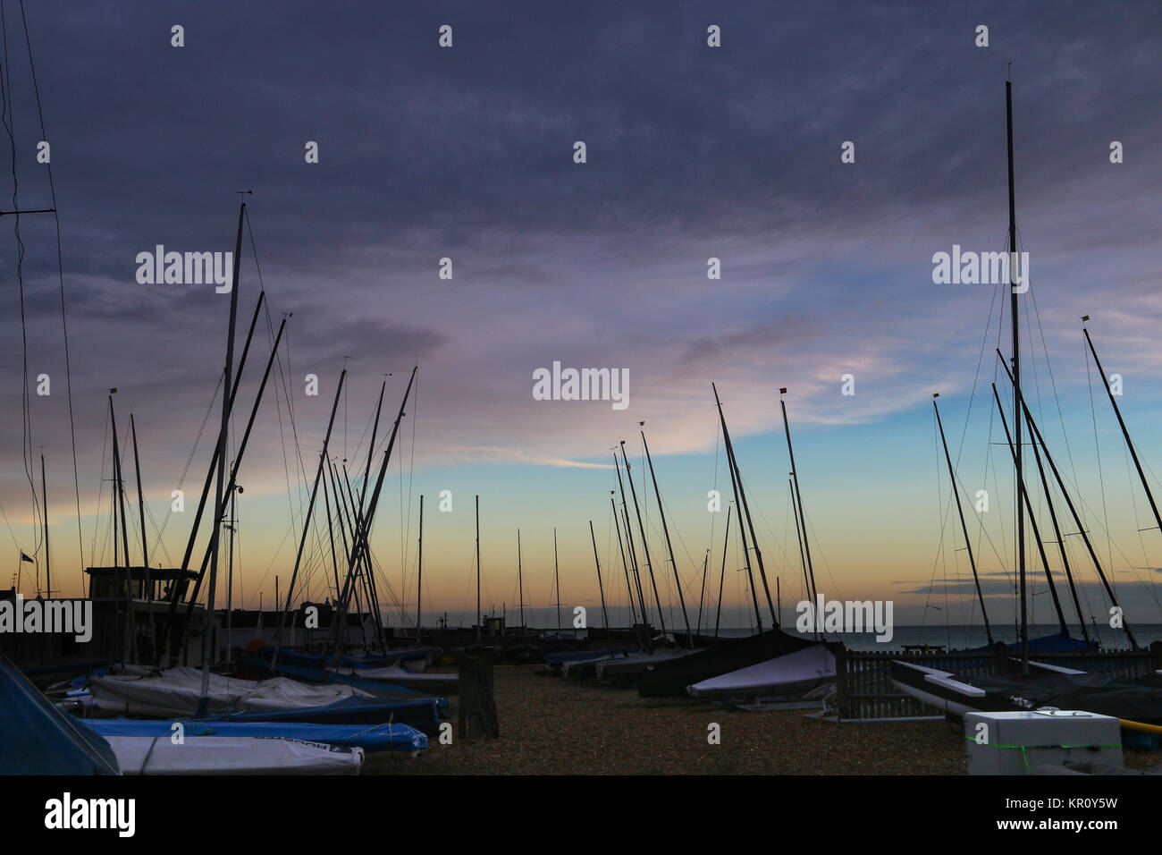 Walmer und Tiefen Sailing Club - Purple Haze Stockfoto
