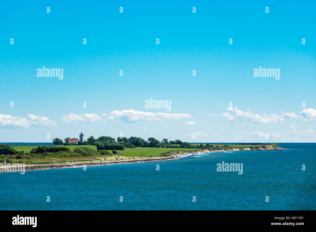 Vorgebirge an der dänischen Ostsee in der Nähe von gedser Stockfoto