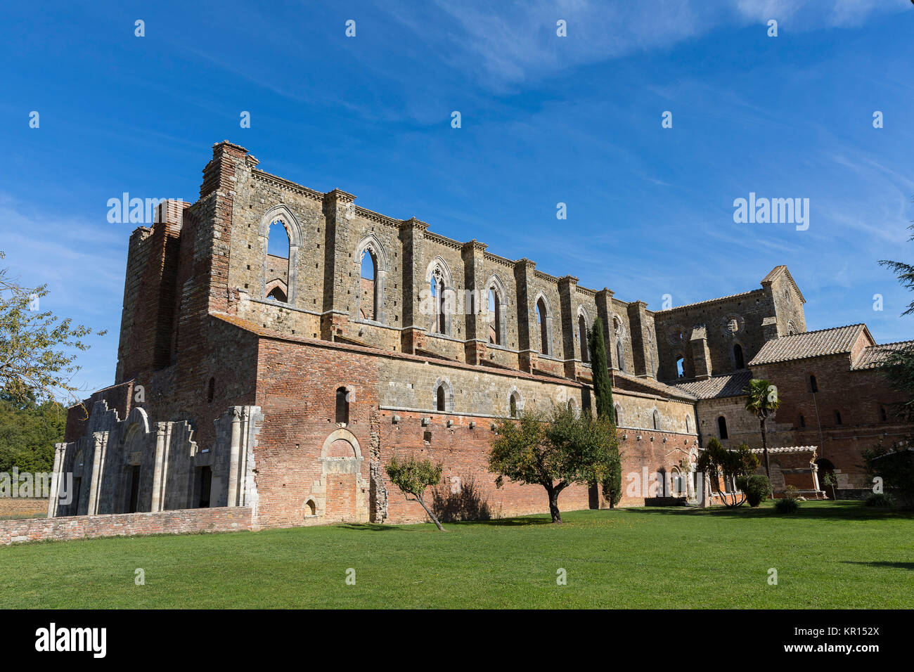 Abbazia di San Galgano Abbey. Toskana Italien Stockfoto