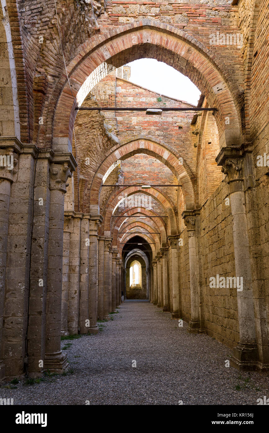 Abbazia di San Galgano Abbey. Toskana Italien Stockfoto