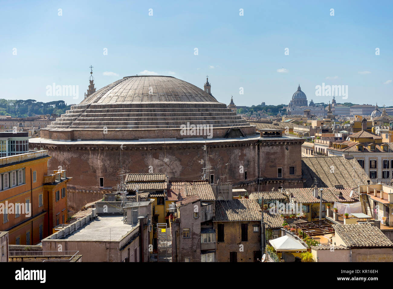 Römischen Pantheon, Rom, Italien, Ansicht von außen Stockfoto