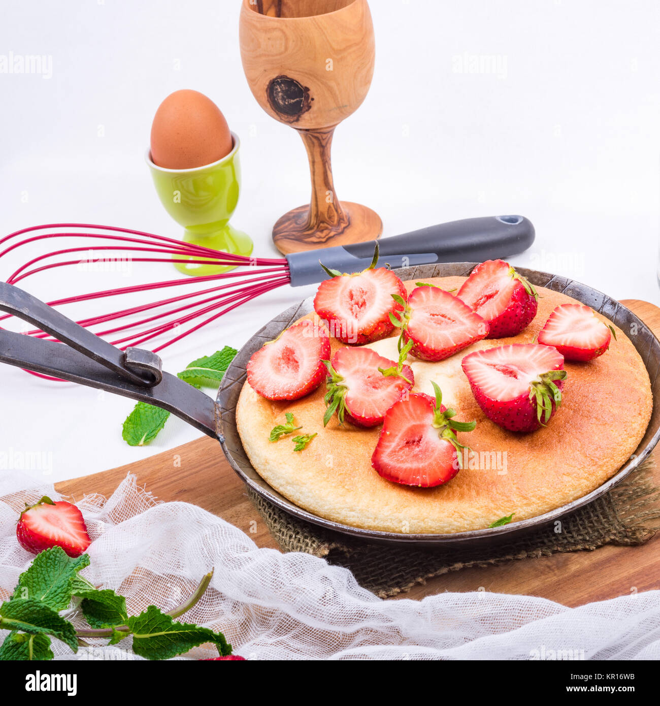 Niederländische baby Pfannkuchen Stockfoto