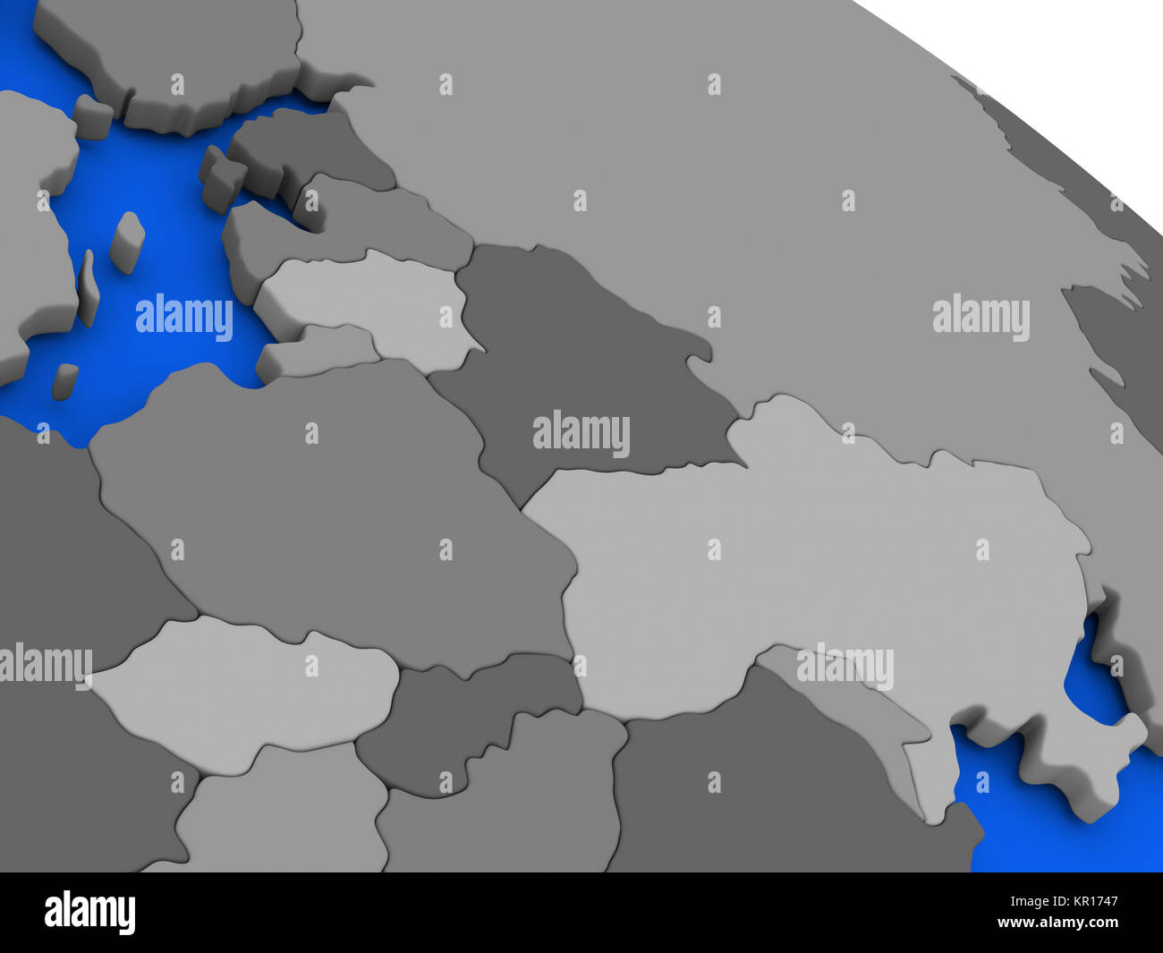 Ost Europa auf politische Erde Modell Stockfoto