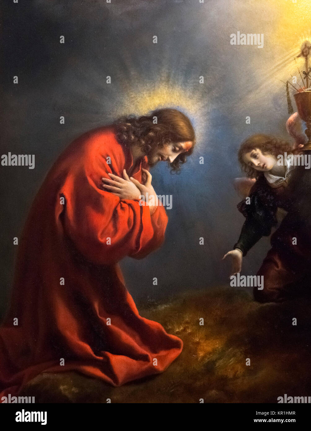 Christus im Garten Gethsemane von Carlo Dolci (1616-1686) Stockfoto