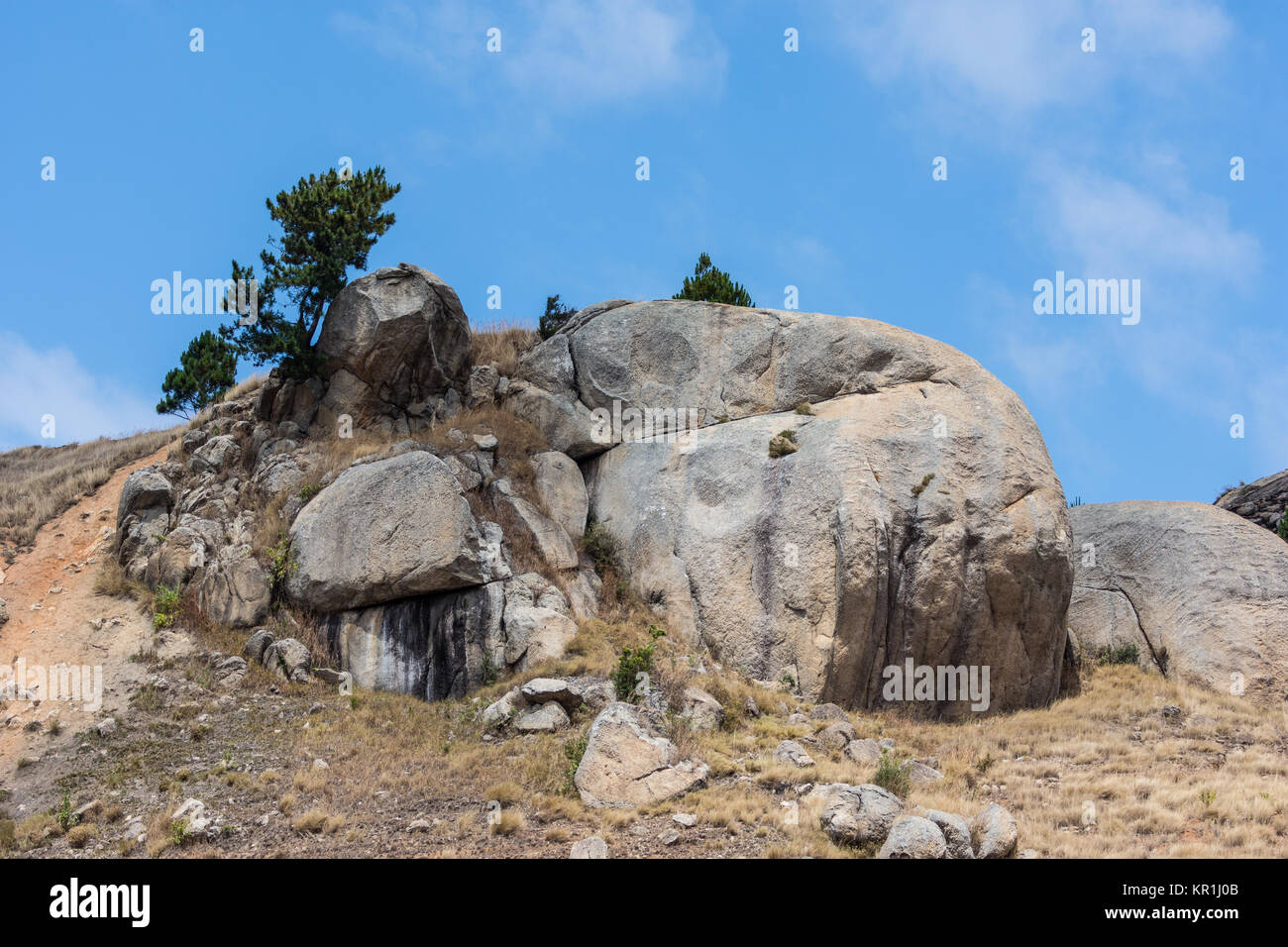 Präkambrischen Granit Felsen. Madagaskar, Afrika. Stockfoto