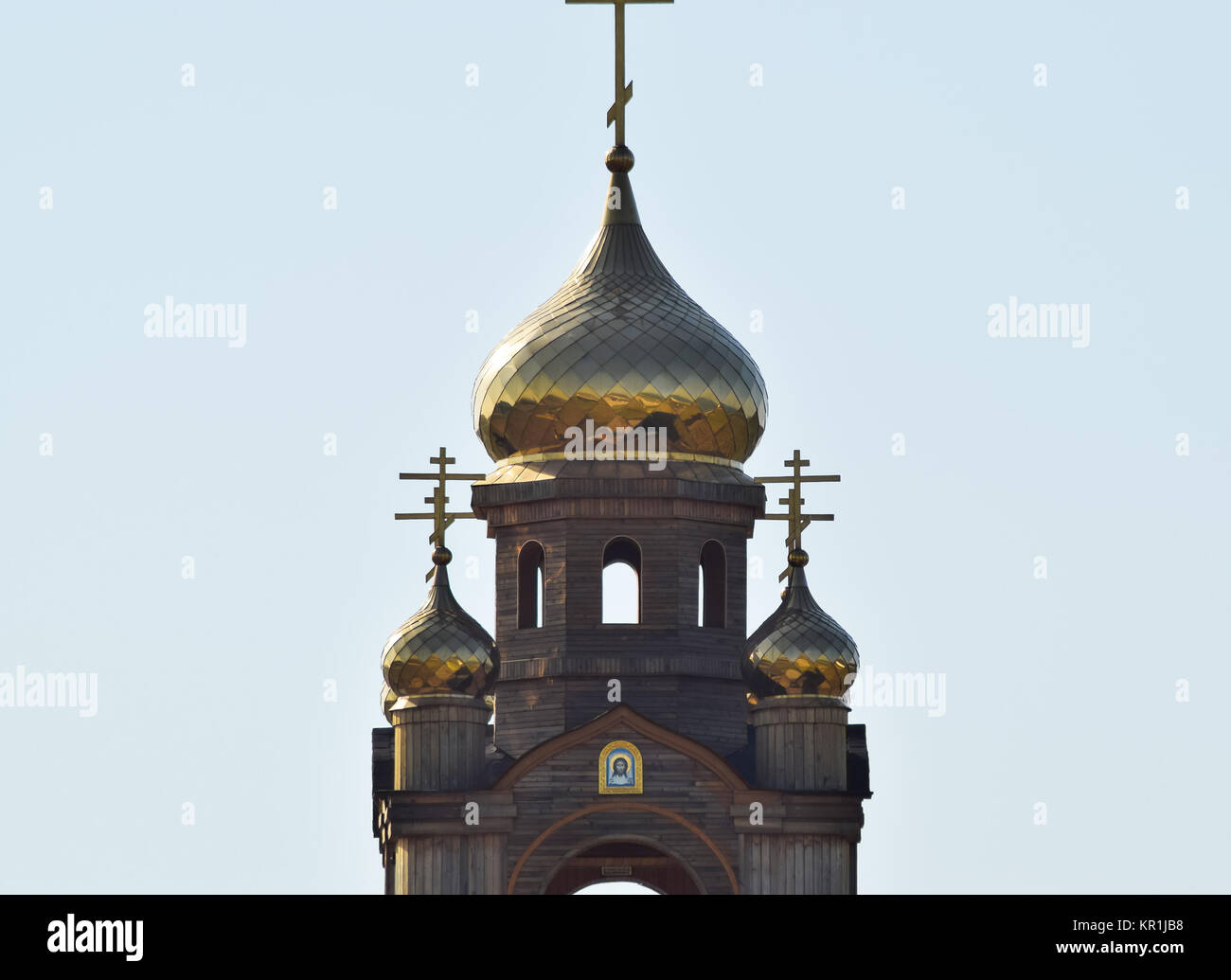 Kuppeln einer orthodoxen Kirche Stockfoto