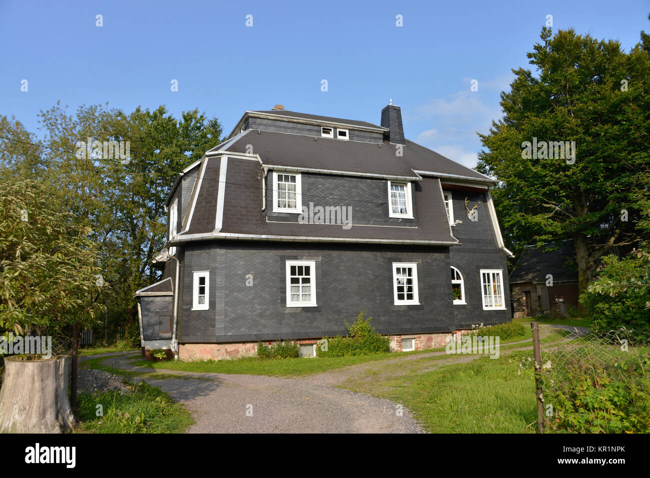 Wohnhaus, Masserberg, Thüringer Wald, Thüringen, Deutschland, Wohnhaus, Thüringer Wald, Thüringen, Deutschland Stockfoto