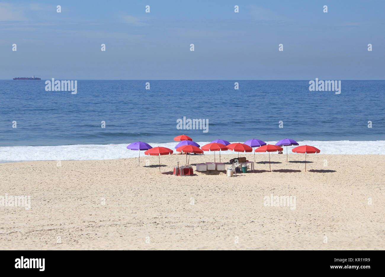 Mehr als genug Platz für alle auf Sao Conrado Beach Stockfoto