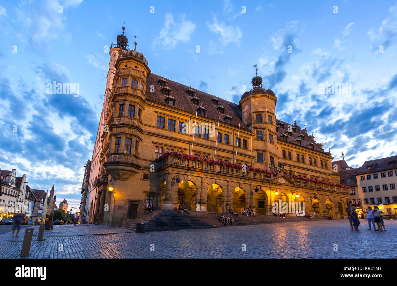 Rothenburger Rathaus Stockfoto