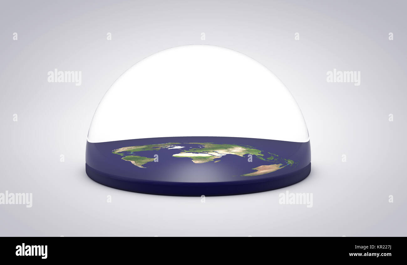 Flache Erde Konzept. 3D-Rendering. Elemente dieses Bild von der NASA eingerichtet Stockfoto