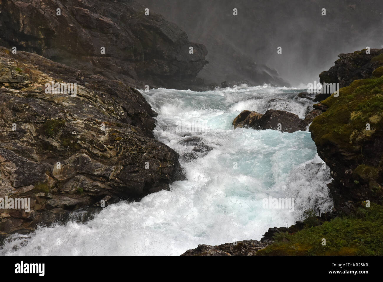 Nigardsbreen Gletscher im Sommer, Norwegen Stockfoto