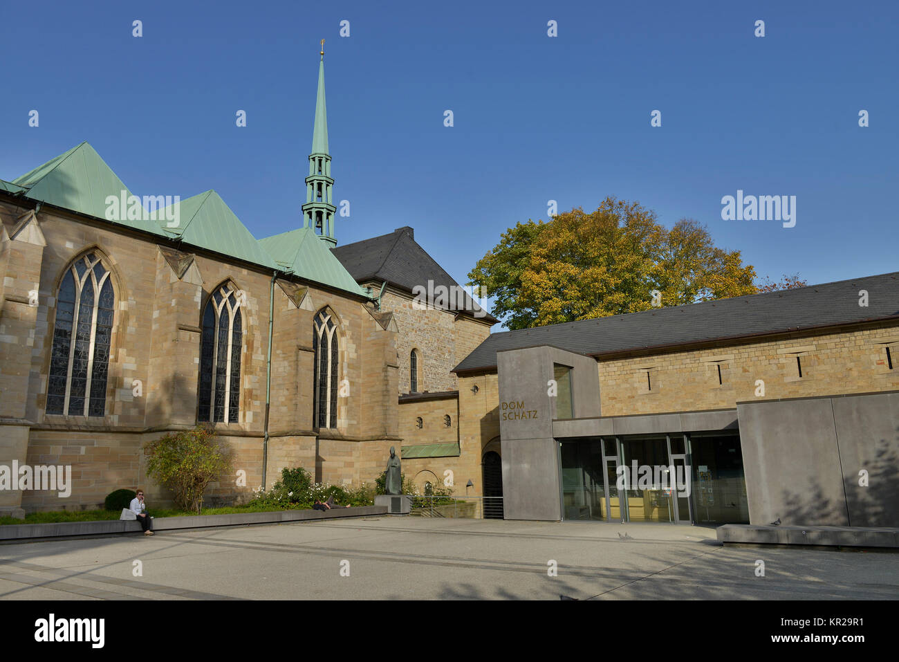 Kathedrale, Kettwiger Straße, Essen, Nordrhein-Westfalen, Deutschland, Dom, Kettwiger Straße, Essen, Nordrhein-Westfalen, Deutschland Stockfoto