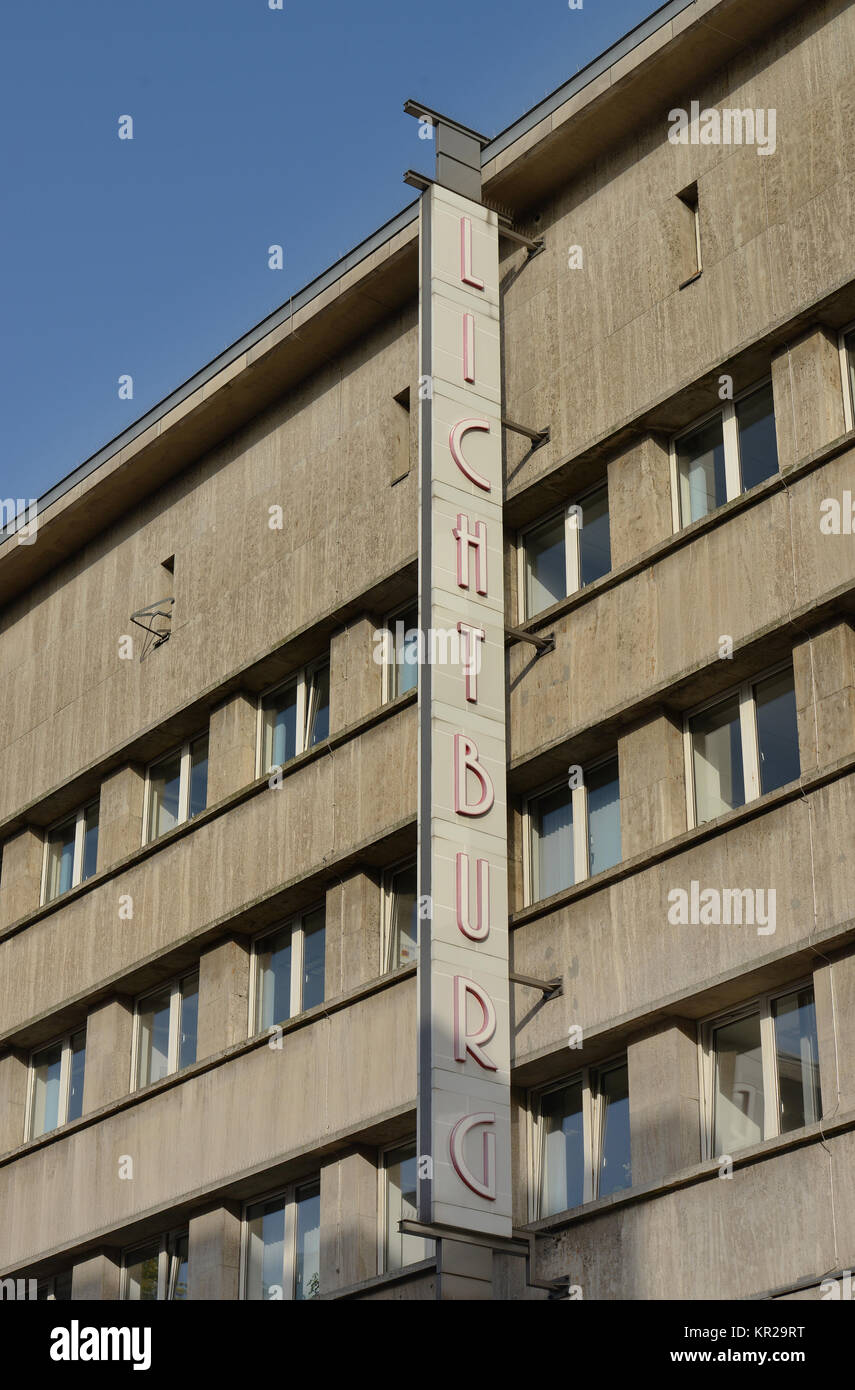 Kino Licht schloss, Kettwiger Straße, Essen, Nordrhein-Westfalen, Deutschland, Kino Lichtburg, Kettwiger Straße, Essen, Nordrhein-Westfalen, sind Stockfoto