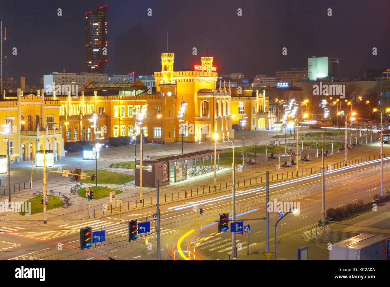 Breslau Hauptbahnhof Bahnhof Stockfoto
