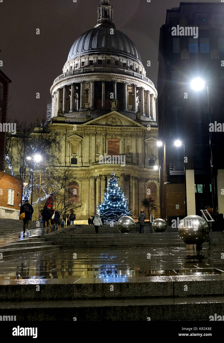 St Paul's Christmas lights Stockfoto