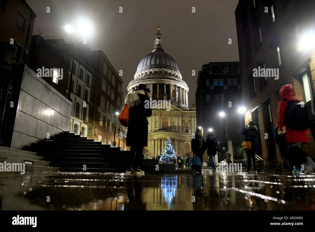 St Paul's Christmas lights Stockfoto