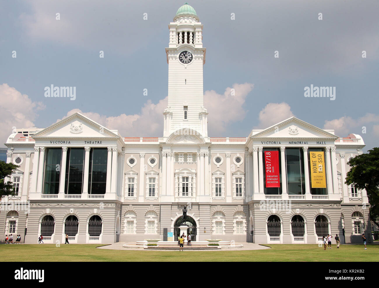 Victoria Theater und Konzerthalle in Singapur Stockfoto