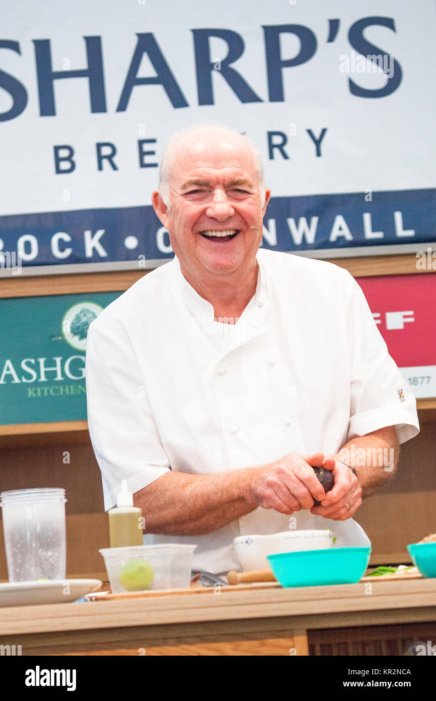 Rick Stein Kochen am Padstow Christmas Festival Stockfoto