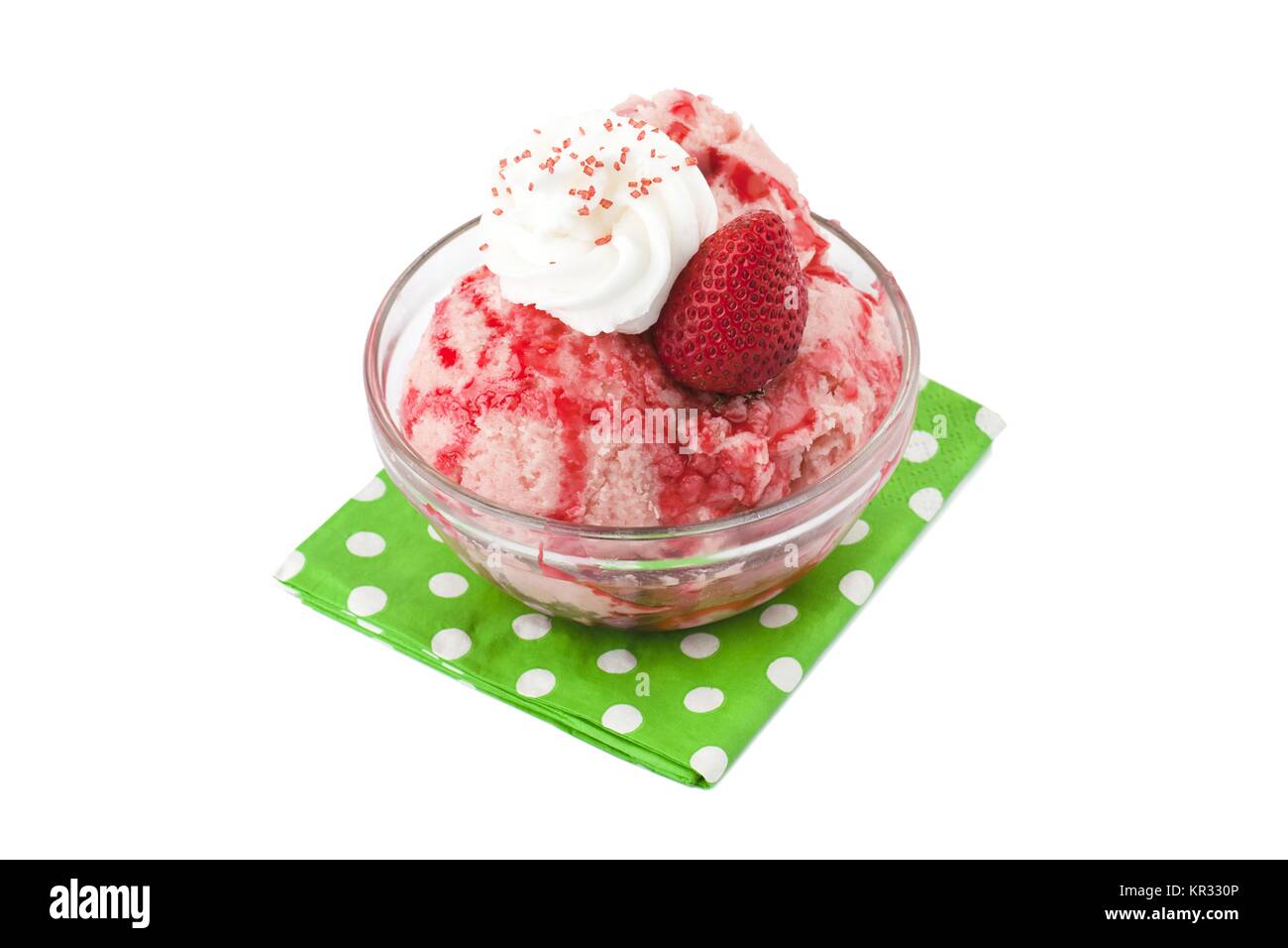Strawberry flavored Ice Cream Stockfoto