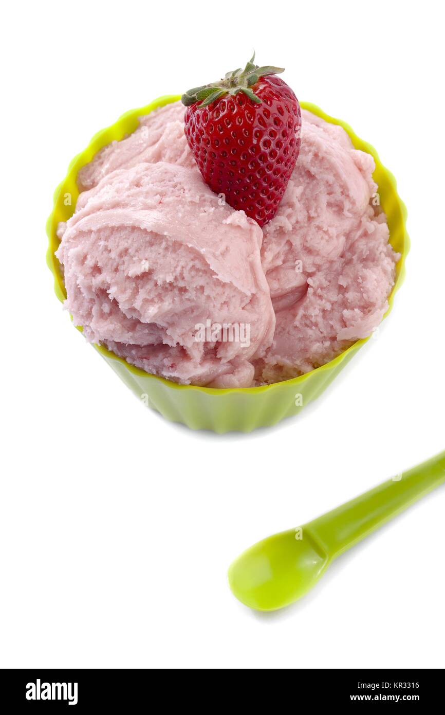 Strawberry flavored Ice Cream Stockfoto
