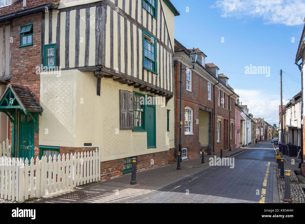 Alte Häuser, Obere King Street, Royston, Hertfordshire, England, Vereinigtes Königreich Stockfoto