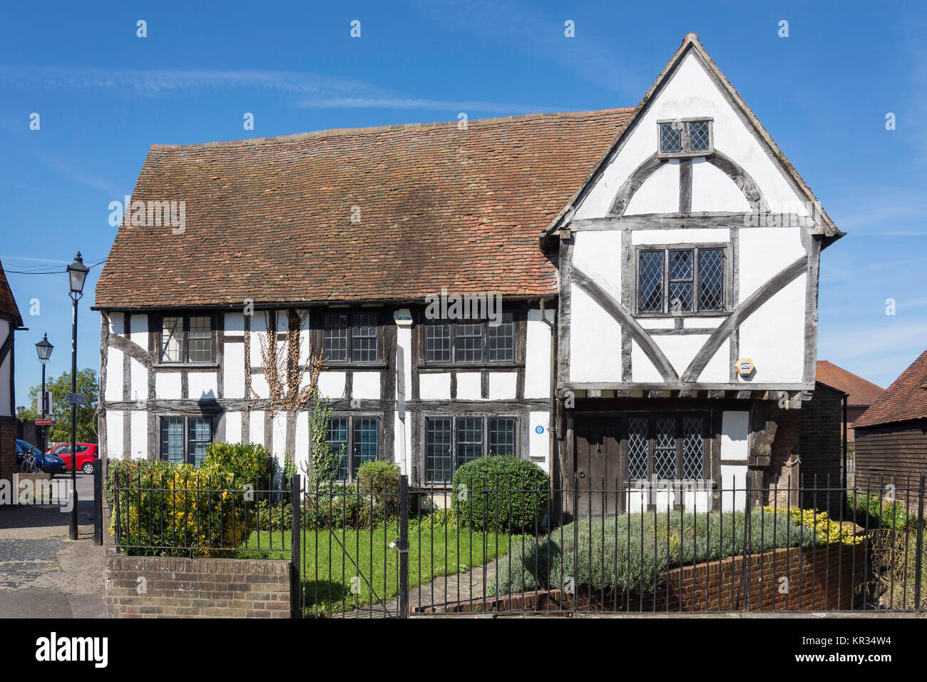 Tudor Periode Tanyard House, High Street, Edenbridge, Kent, England, Vereinigtes Königreich Stockfoto