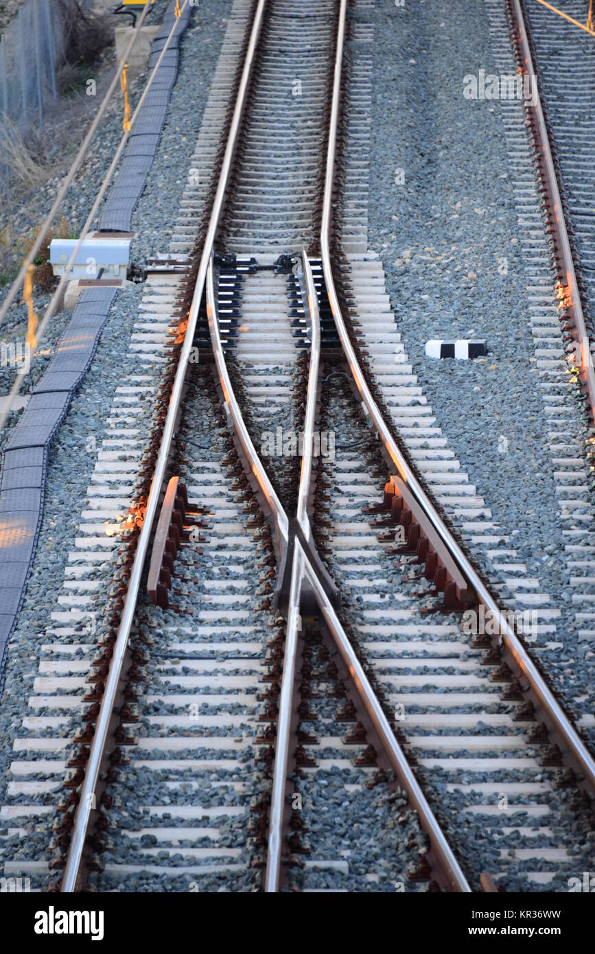 Bahnstrecken in Spanien Stockfoto