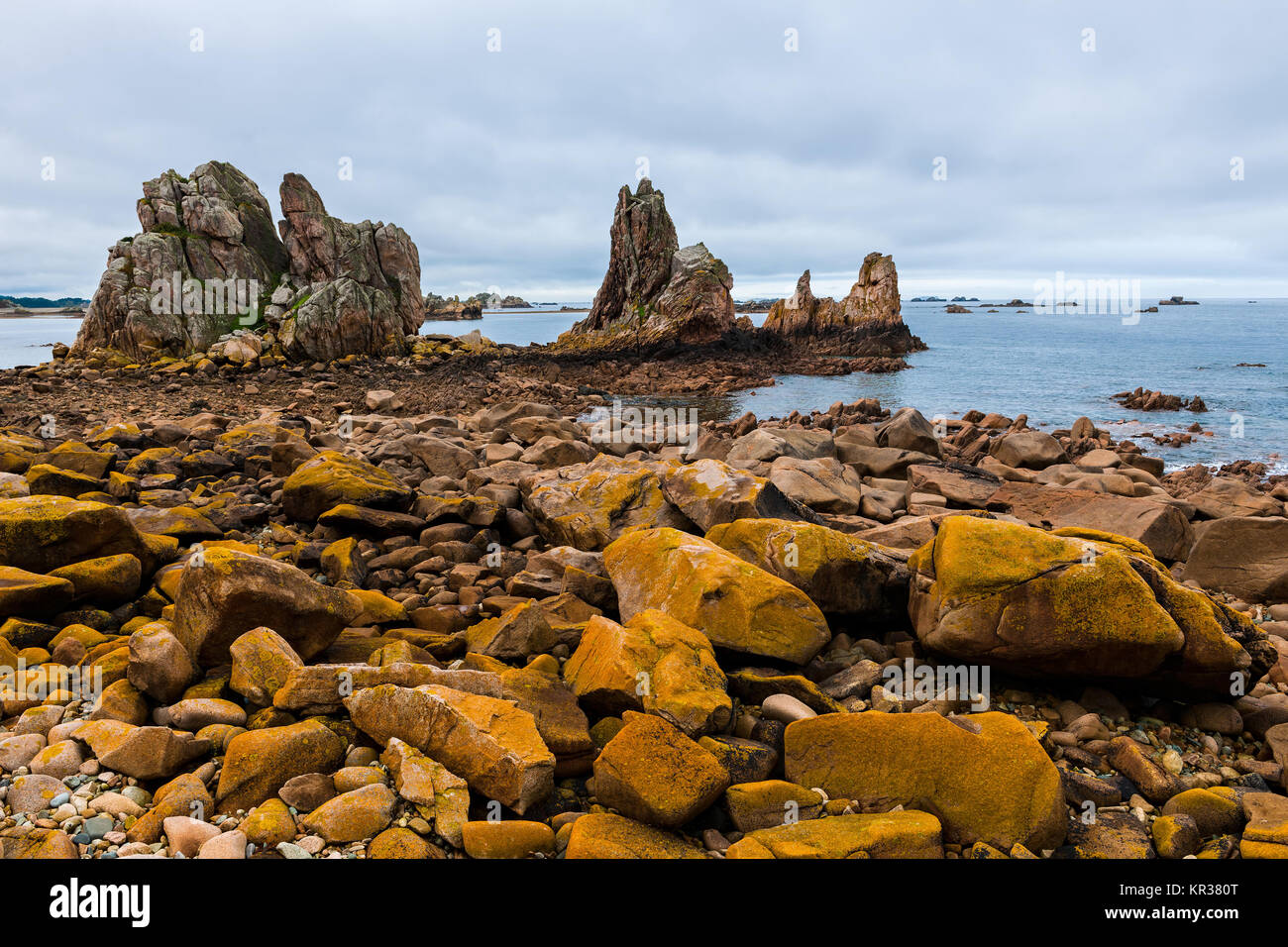 Plage de Pors Scaff - Cotes d'Armor Stockfoto