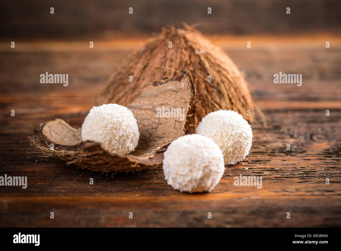 Weiße Schokoladen Marshmallow Schneeball Stockfoto
