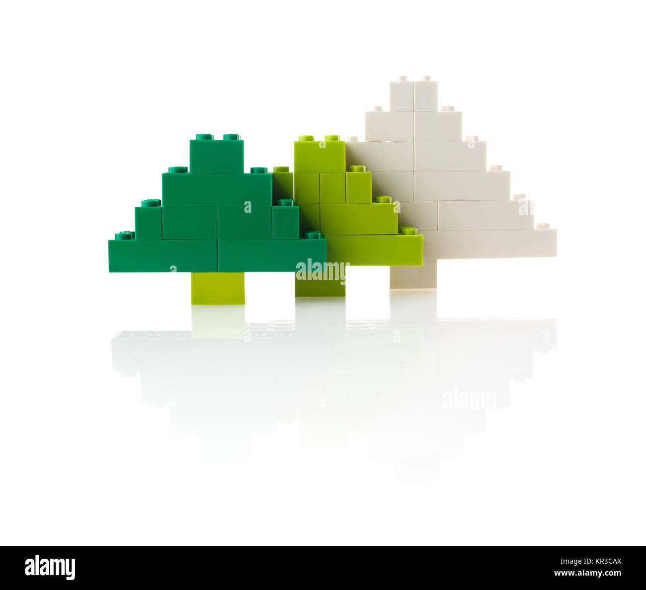 Weihnachtsbaum aus Design, weißer Hintergrund Stockfoto