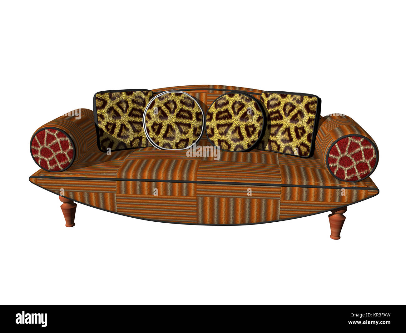 Optionale Sofa mit Kissen zum Entspannen Stockfoto