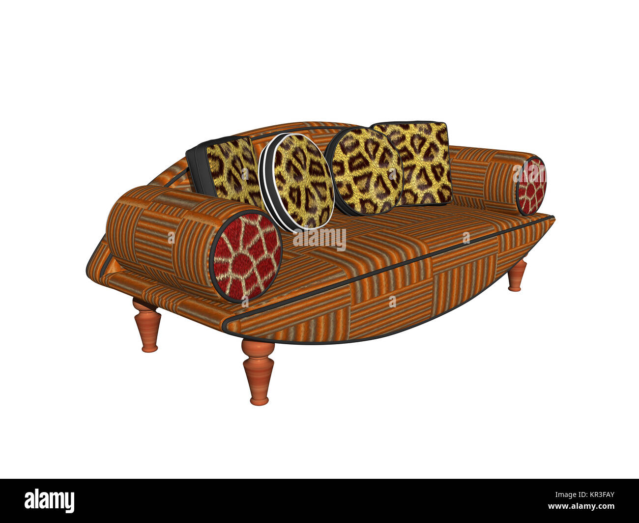 Optionale Sofa mit Kissen zum Entspannen Stockfoto