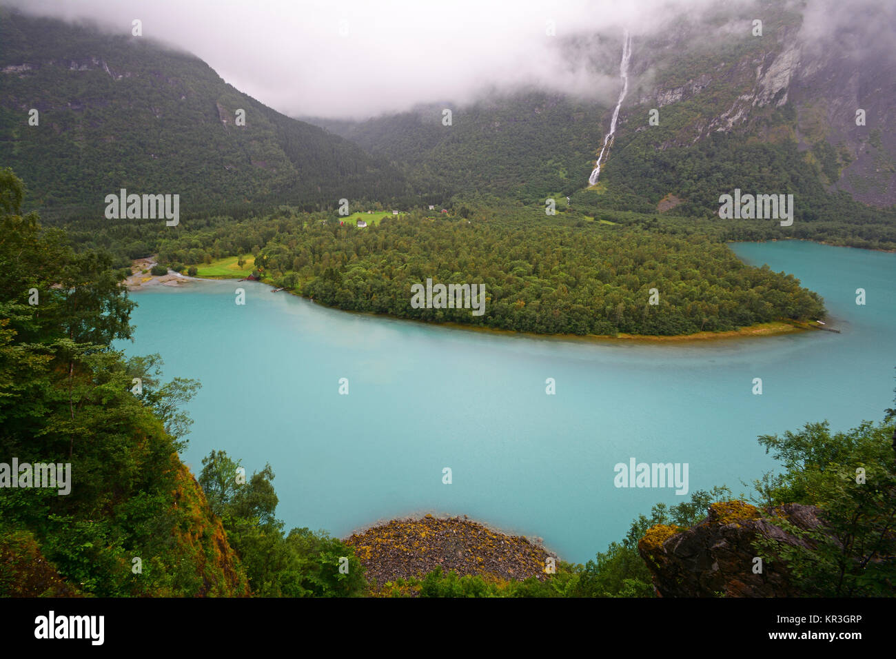 Glacier Lake, Norwegen Stockfoto