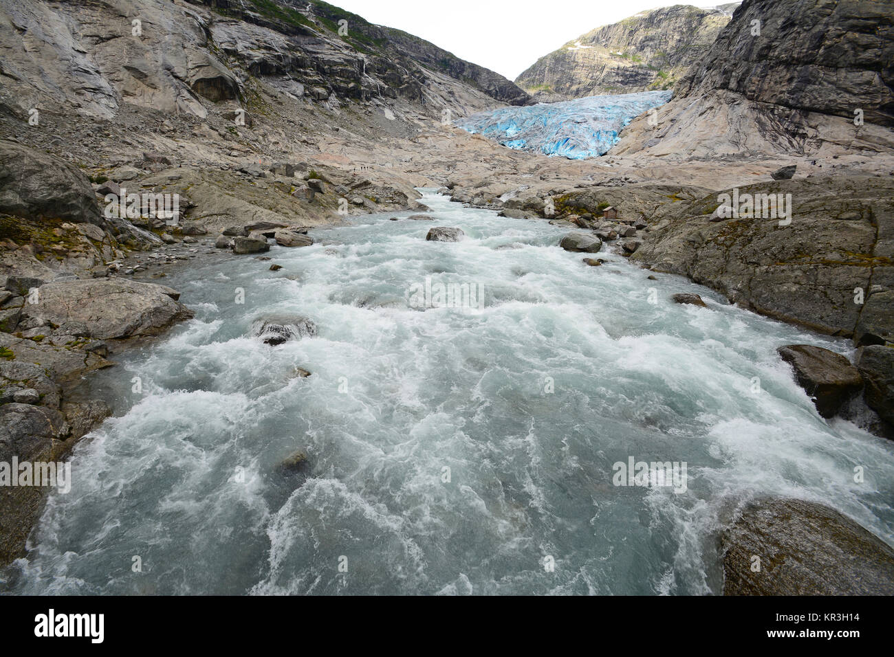 Nigardsbreen Gletscher im Sommer, Norwegen Stockfoto