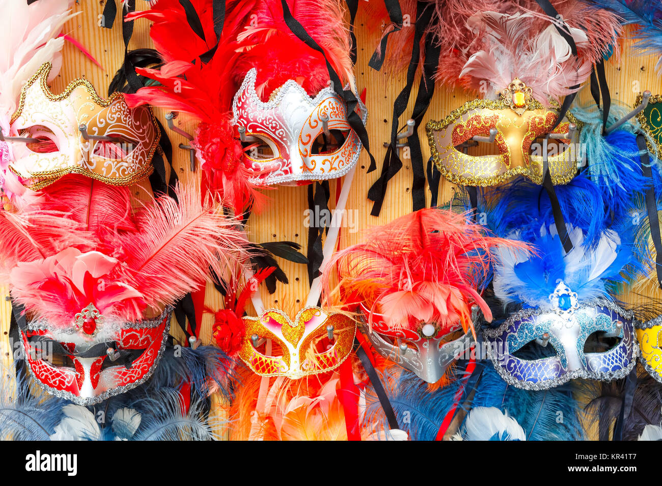 Typische Vintage venezianischen Masken, Venedig, Italien Stockfoto