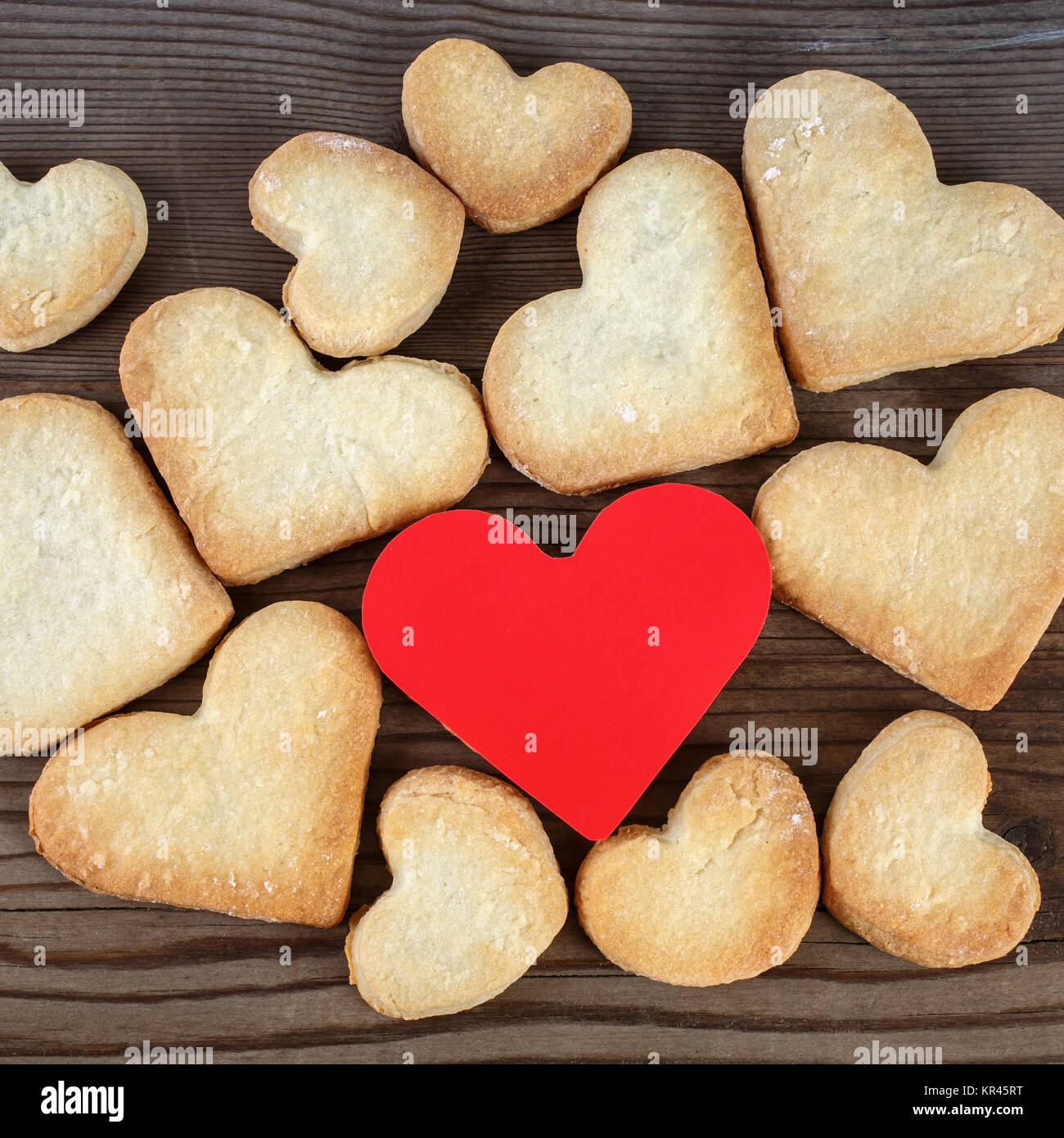 Cookies-Herzen Stockfoto