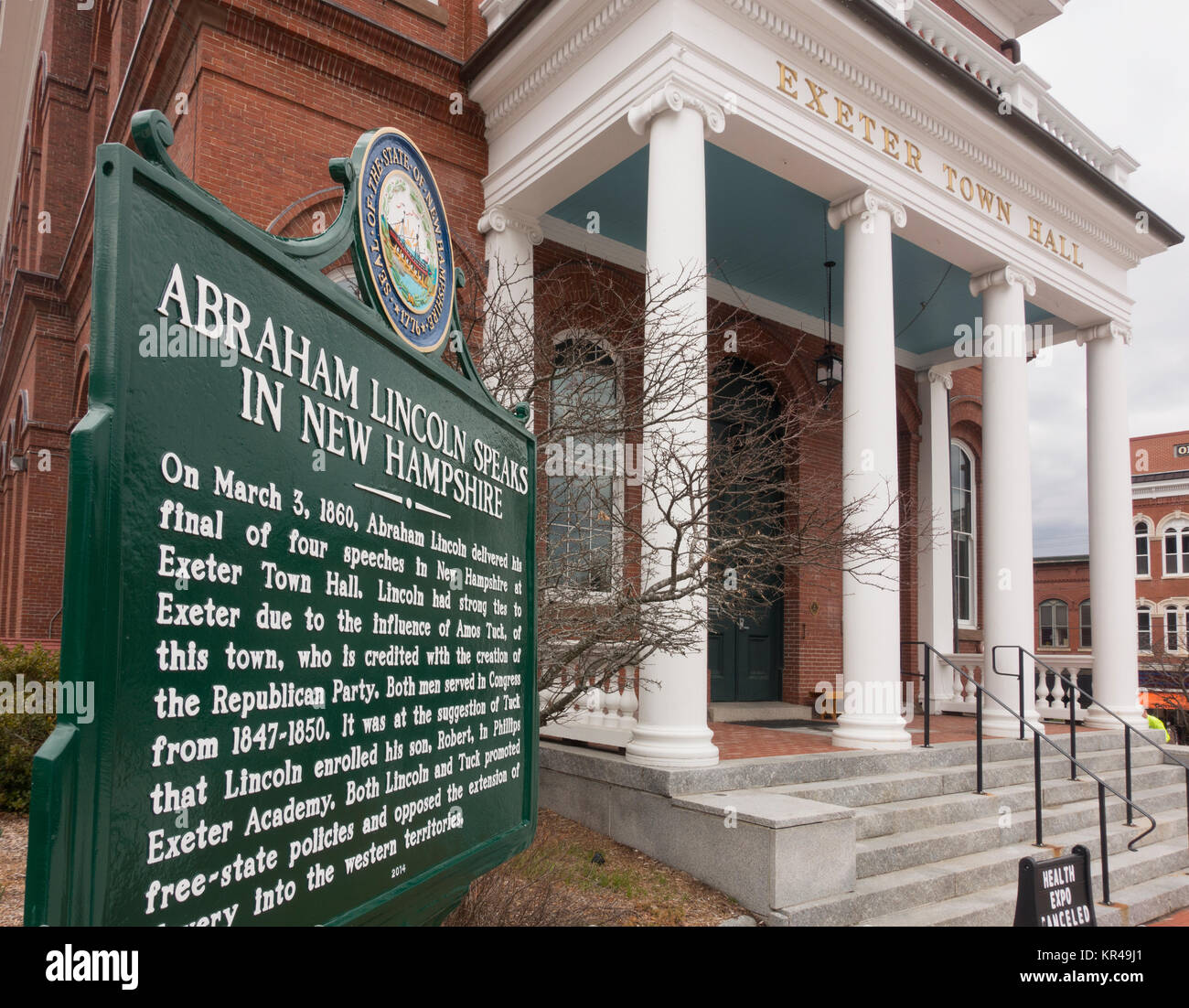 Exeter Rathaus New Hampshire Stockfoto