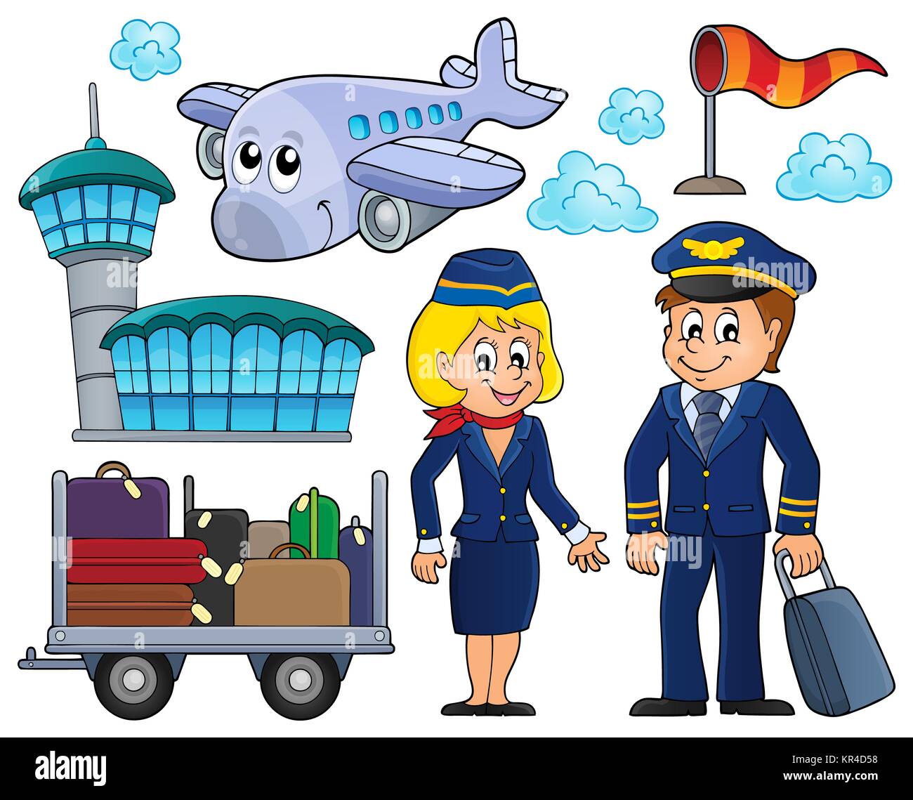 Aviation thematische Set 1 Stockfoto