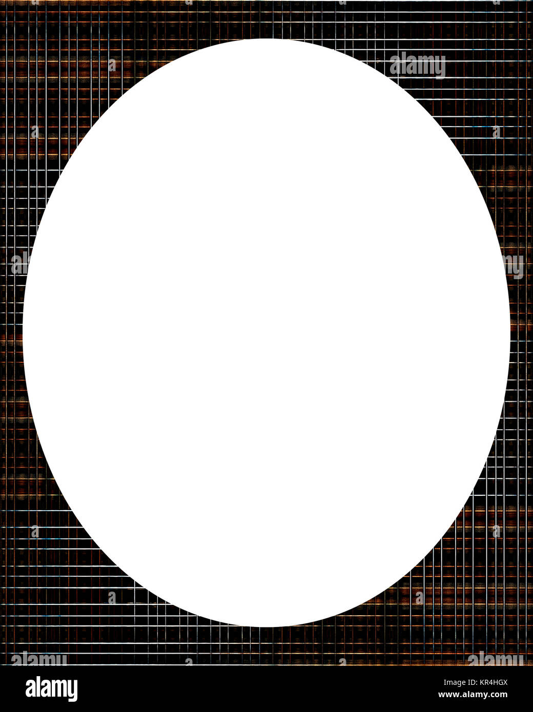 Kreis weißer Hintergrund mit verzierten Runde Grenzen Stockfoto