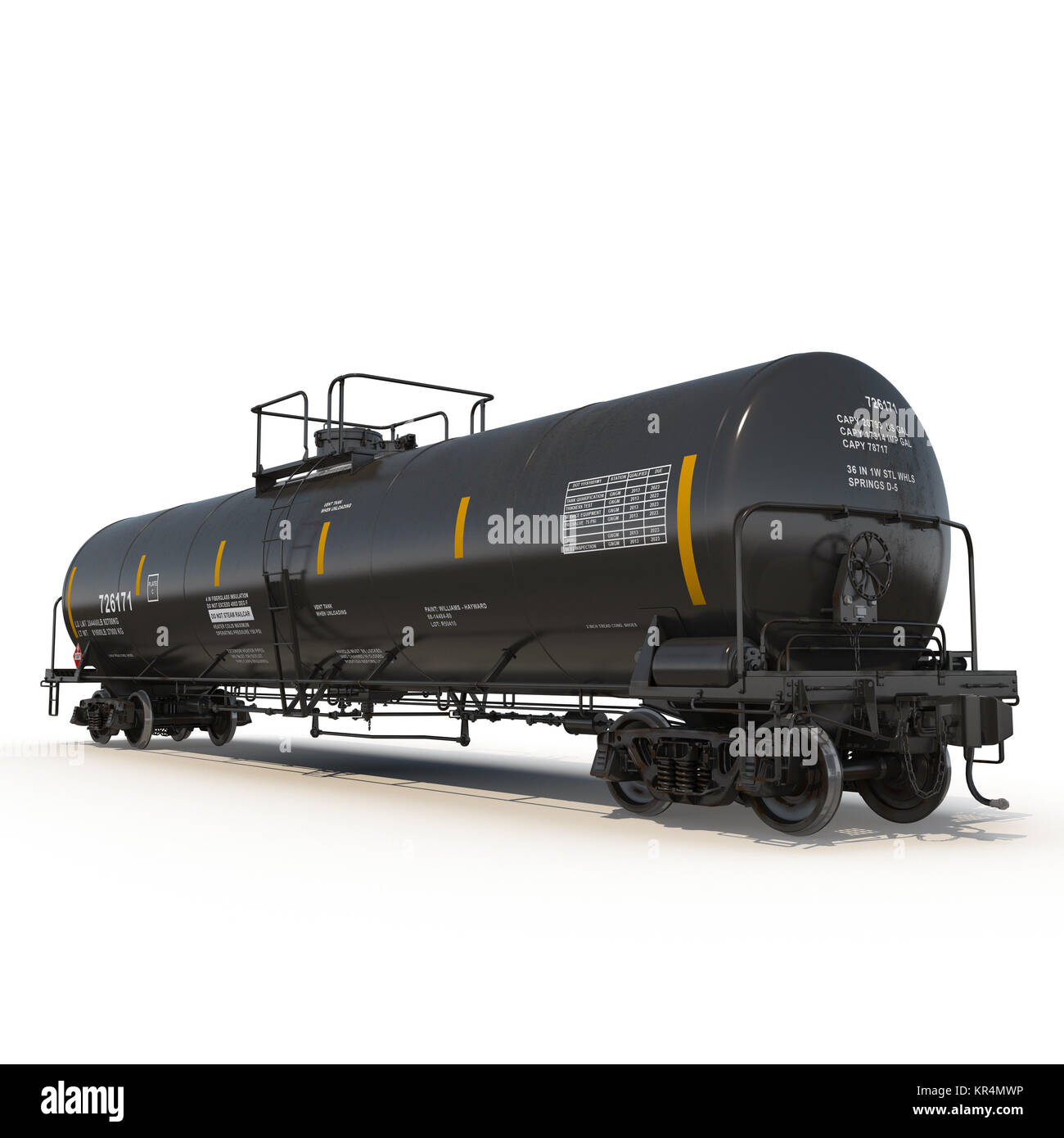 Öl tank car auf Weiß. 3D-Darstellung Stockfotografie - Alamy