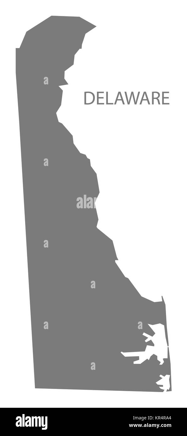 Delaware USA Karte grau Stockfoto