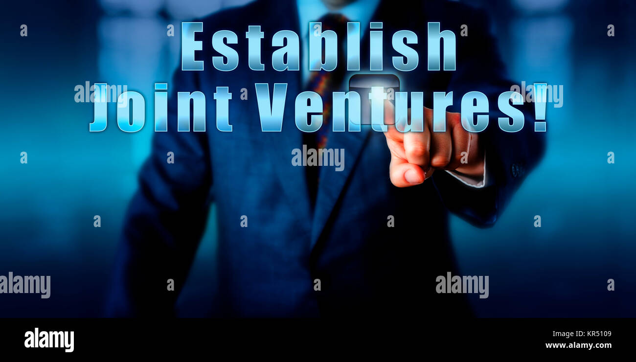 Executive berühren Joint Ventures herstellen! Stockfoto